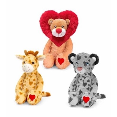 VALENTINES WILD WITH HEART ASSORTED 28CM