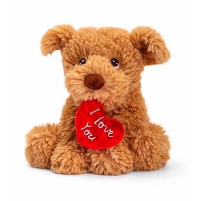 VALENTINES PUPPY WITH HEART 18CM