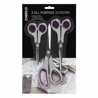CHEF AID SCISSORS 3PK