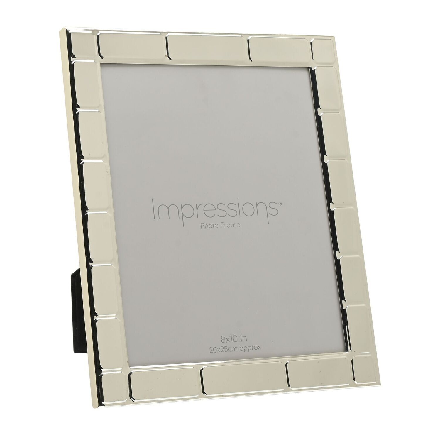 ADD TO BOARDSIMPRESSIONS TILE PATTERN SILVERPLATED FRAME 8&quot; X 10&quot;