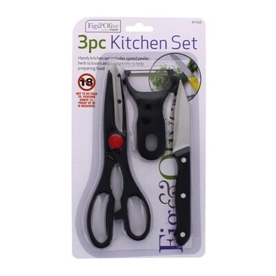 RYSONS KITCHEN SCISSORS/KNIFE SET 3PCS