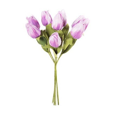 35CM PURPLE PAPR TULIP BOUQUET