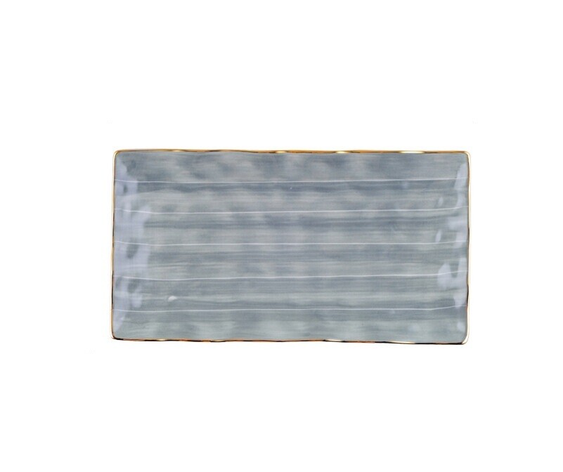 Ceramic Grey 12&quot; Fish Plate