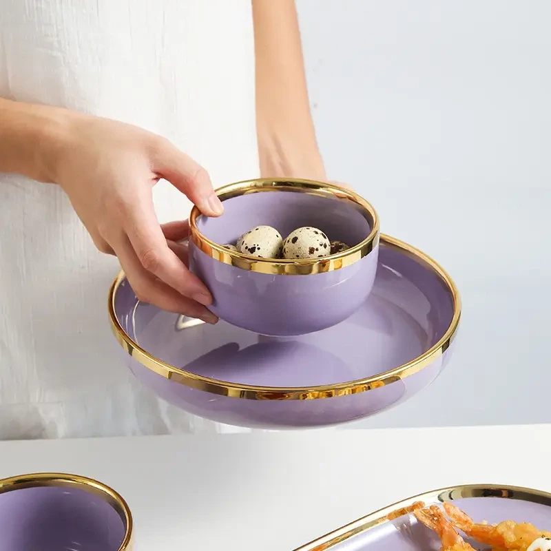 Ceramic Purple 4.5inch Bowl