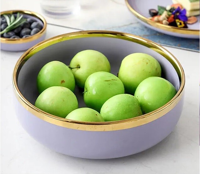 Ceramic Purple 8&quot; Bowl