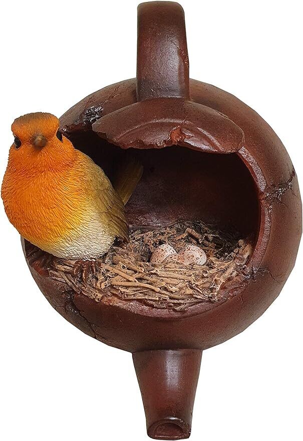 Hanging Robins Nest In Teapot
