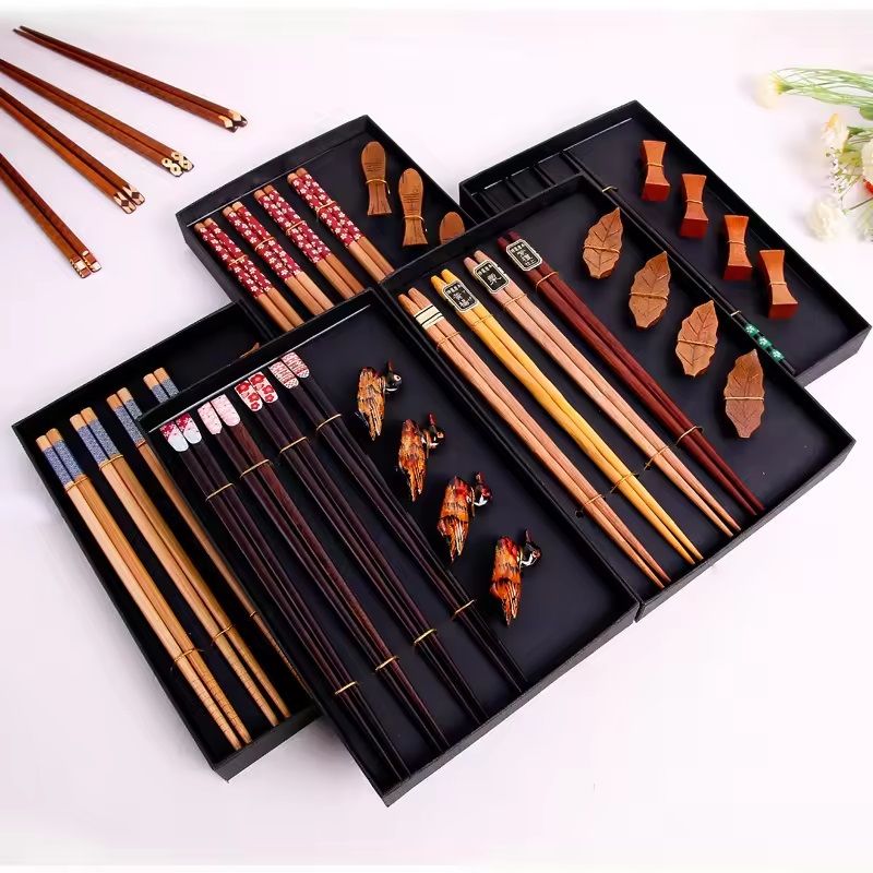 Chopsticks Gift Set with Rest Wood