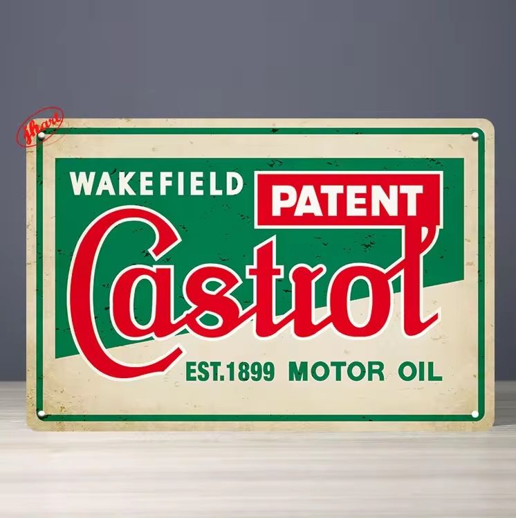 Castrol vintage metal sign