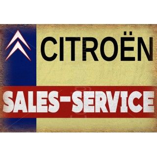 ​Citroen Sales Service vintage metal sign