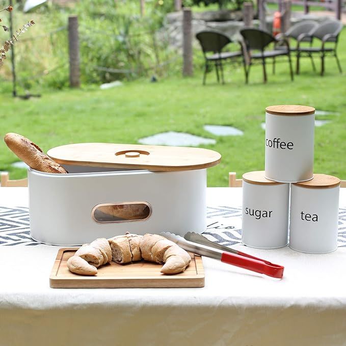 Kitchen Storage Container Set of 4-White