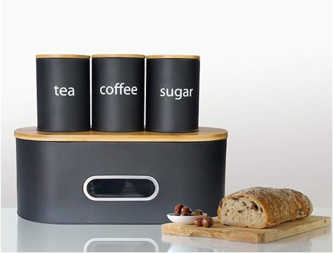 Kitchen Storage Container Set of 4-Black