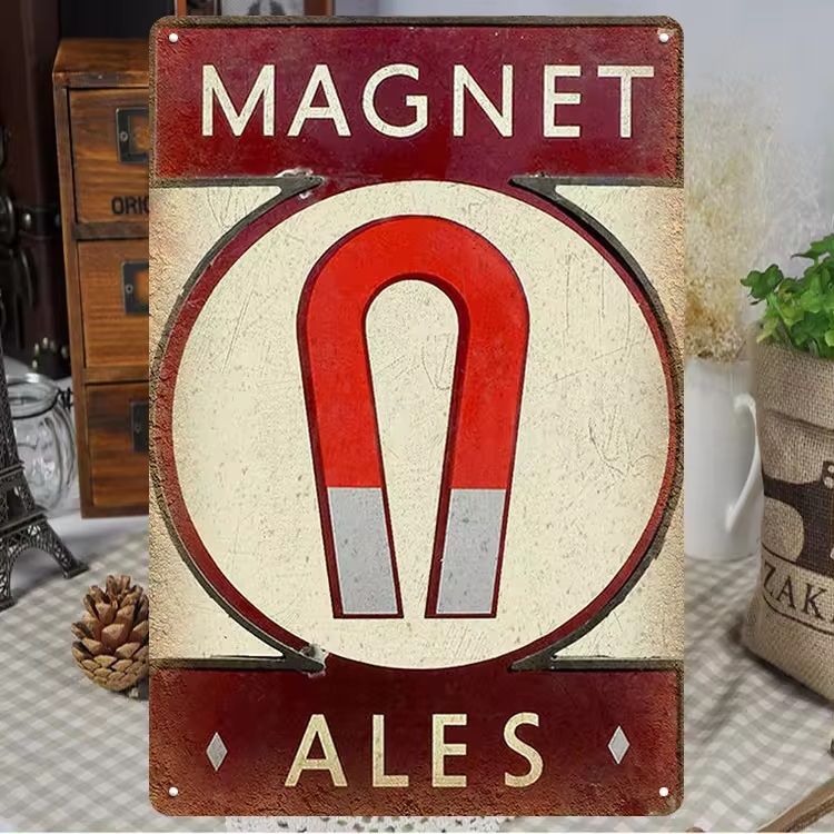 Vintage Metal Wall- Magnet