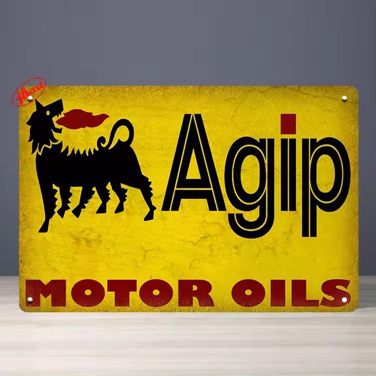 Vintage Metal wall- Agip
