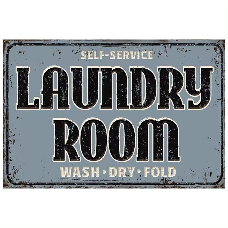 Vintage Metal wall- Laundry Room