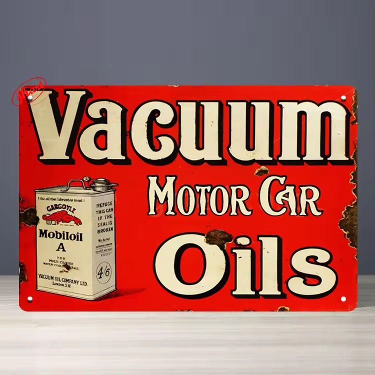 Vintage Metal Wall- Vacuum Oils