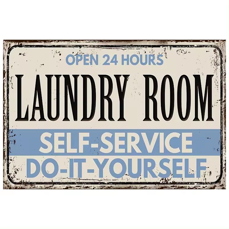 Vintage Metal Wall- Laundry Room