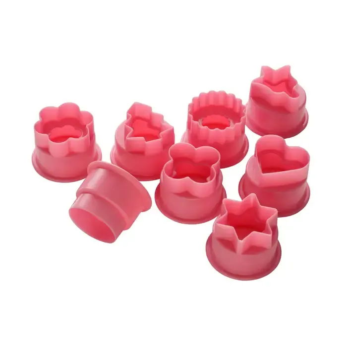 Cookie Cutter 8Pc Pink Plastic Cutter Set