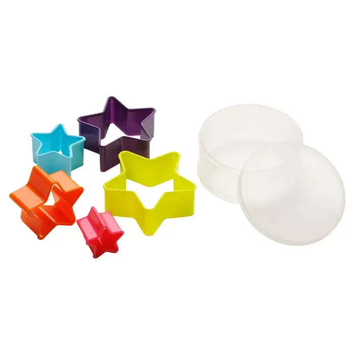 Coloured Shape Cutters 5Pc Star Shape Cutter