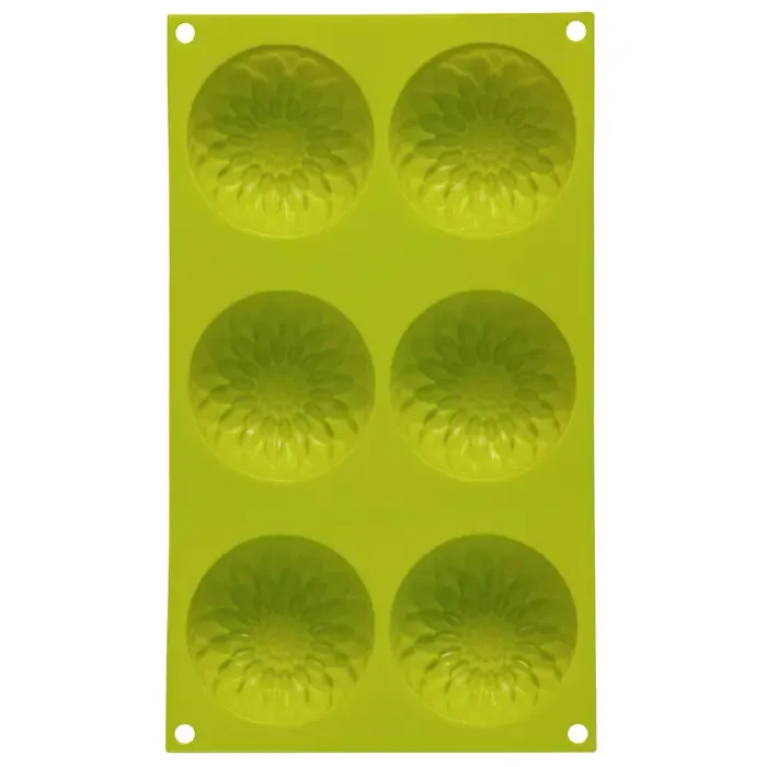 6 Sunflower Lime Green Cake Mould