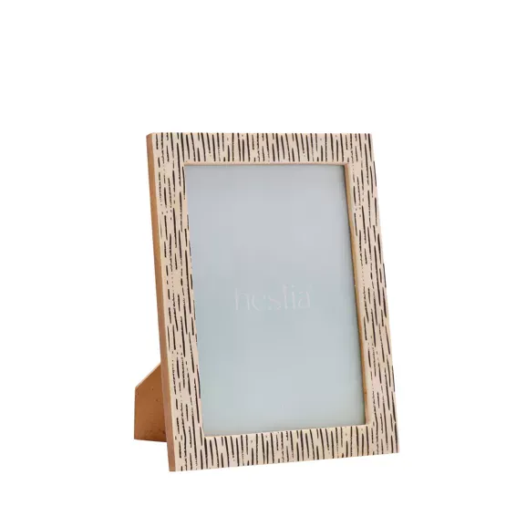  Hestia Striped Bone Photo Frame 5&quot; x 7&quot;