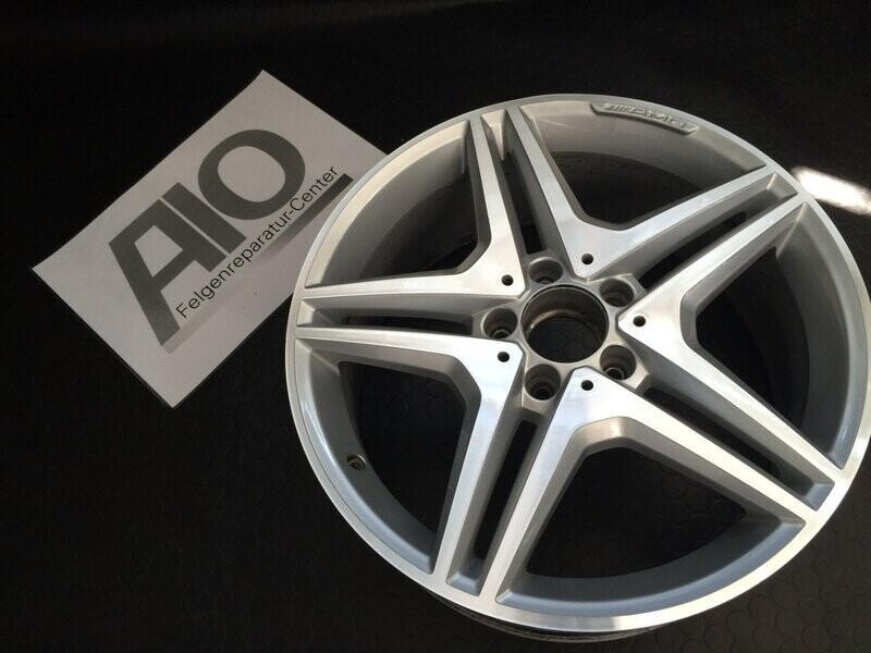 LF1 Original Mercedes Benz Felge A1714014702 – AMG 5 Doppelspeichen Design HGG Silber VA – SLK-Klasse R171 / CLK-Klasse  C209 A209