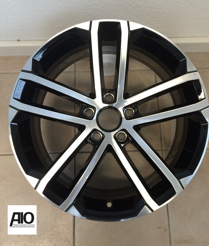 LF1 Original VW Felge 5G0601025AO – NOGARO 5-Doppelspeichen-Design Schwarz HGG – Golf 5, 6, 7