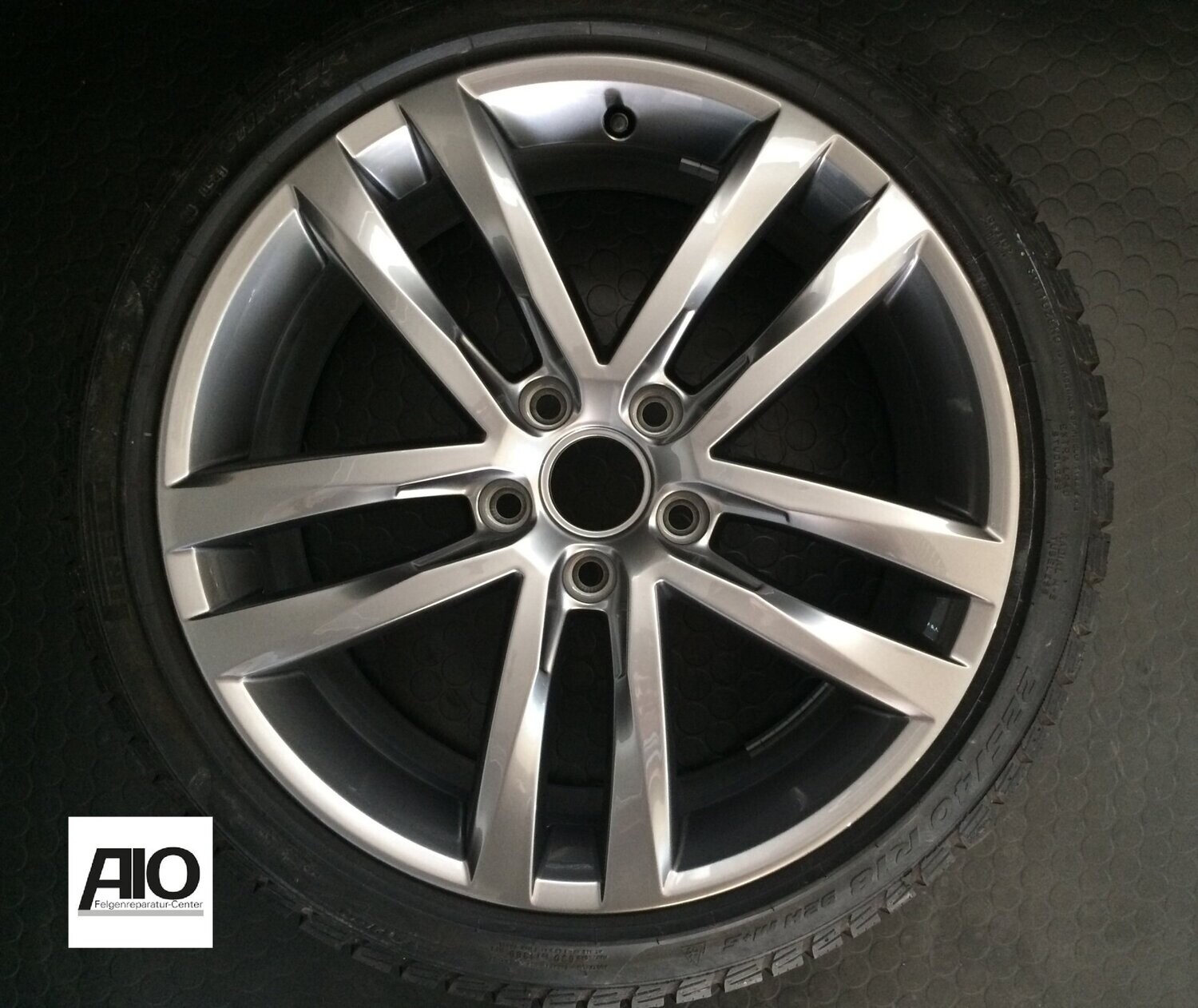 LF1 Original VW Felge 5G0073148F – Salvador 5-Doppelspeichen-Design Grau – Golf 7 Typ AU