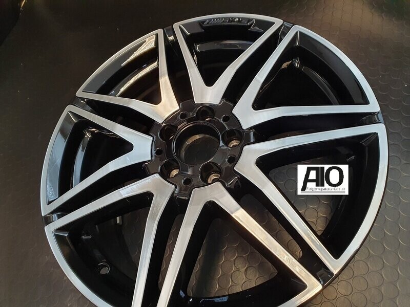 LF1-D Original Mercedes Benz Felge A2124014502 – AMG 7-Doppelspeichen-Rad Schwarz / HGG VA – SL-Klasse R231 / CLS C218 X218 / E-Klasse W212