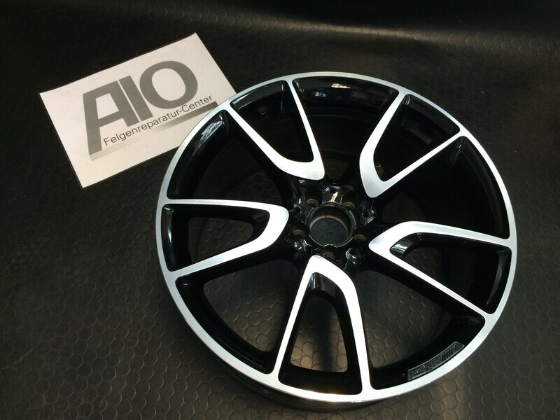 LF1-D Original Mercedes Benz Felge A2534012800 – AMG-5-Doppelspeichen-Rad Schwarz HGG HA – GLC X253 / C253