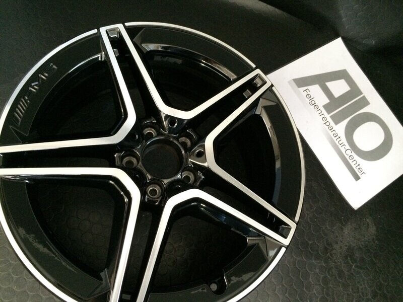 LF1-D Original Mercedes Benz Felge A2534015300 – AMG-5-Doppelspeichen-Rad Schwarz HGG VA – GLC X253 / C253