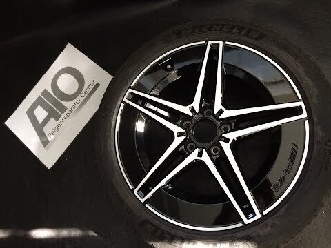 Original Mercedes Alufelge A2064011800 –  AMG 5-Doppelspeichen-Rad Schwarz HGG VA - C-Klasse Typ W206/S206