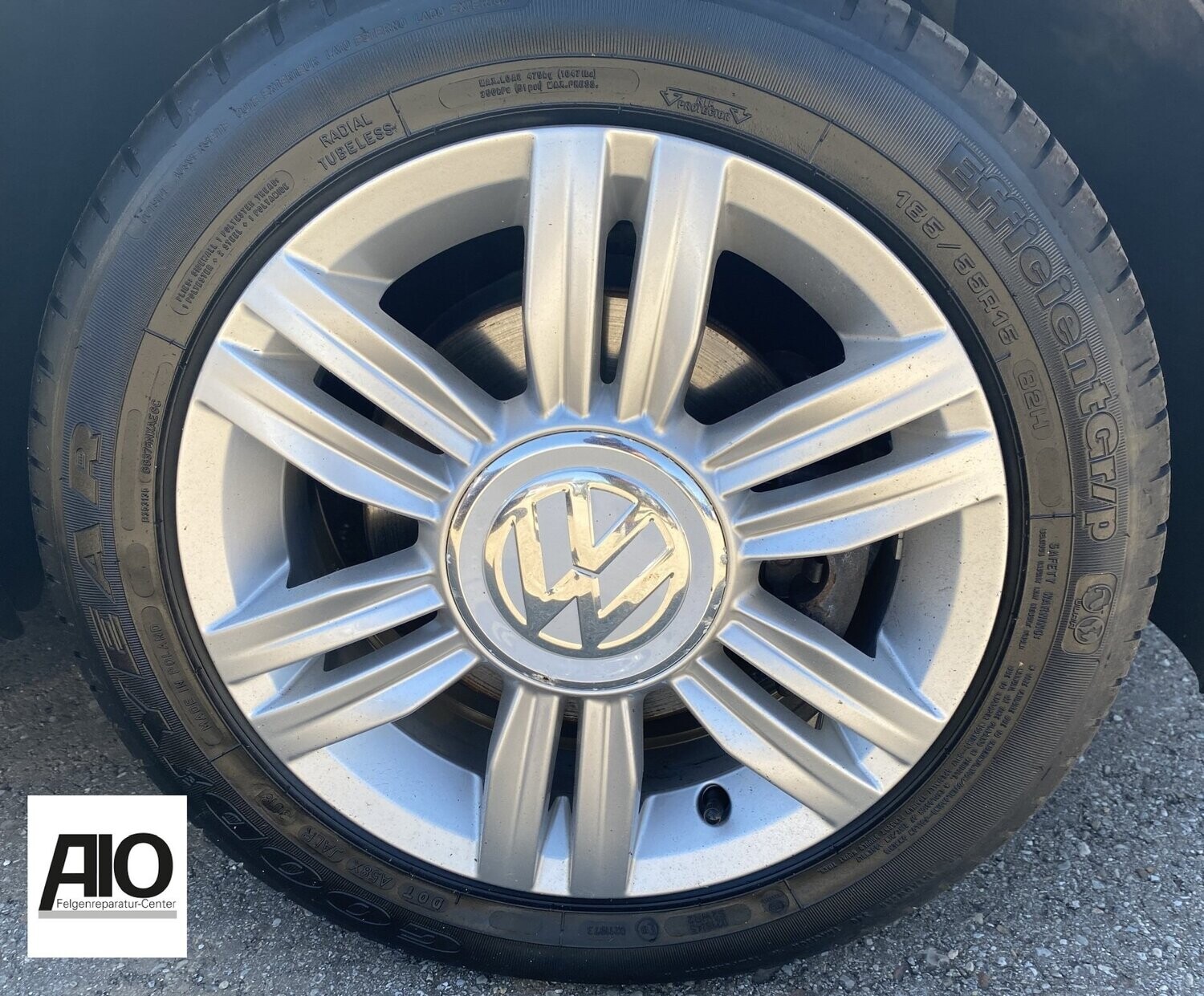 LF1-D Original VW Felge 1S0601025AS – Radial 6-Doppelspeichen-Design Silber – up! Typ AA