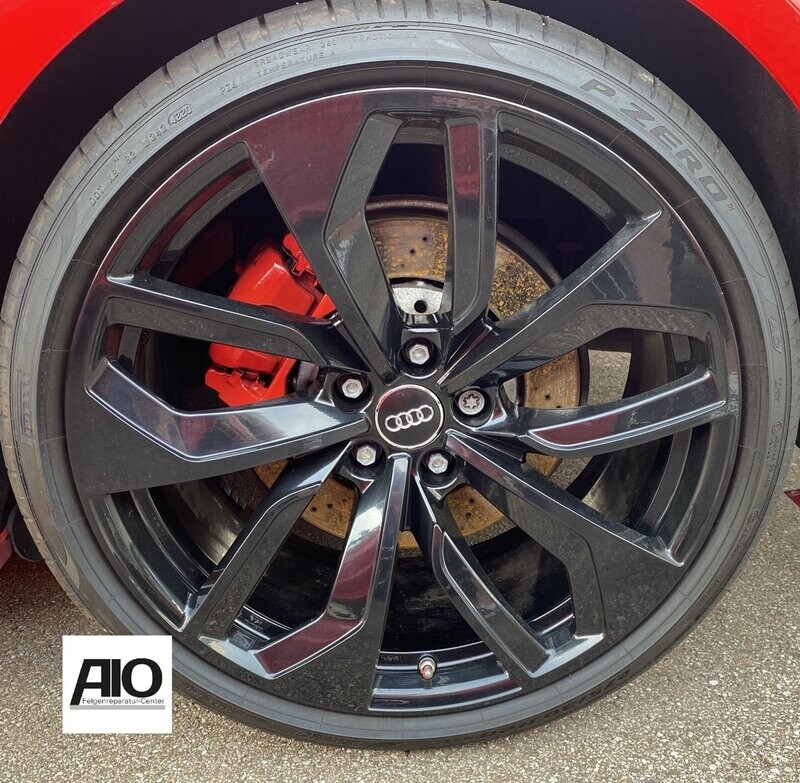 LF1 Original Audi Felge 8W0601025DB - 5-Doppelspeichen-Edge-Design Schwarz / HGG - RS4 Typ 8W F5 / RS5 Typ 8W B9 2017 -