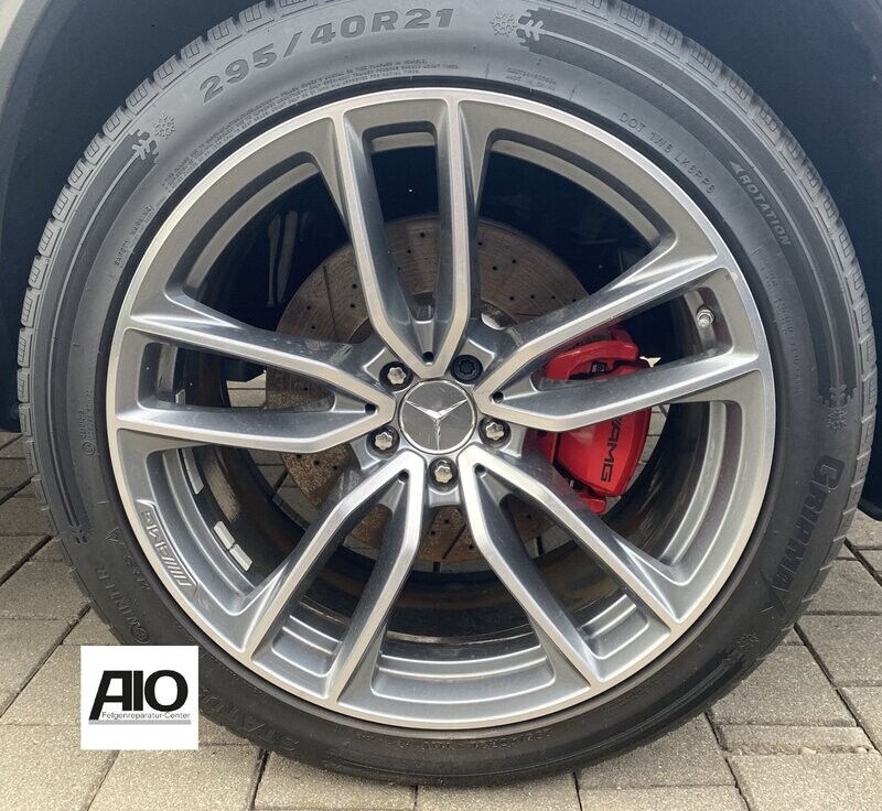 LF1 Original Mercedes Benz Felge A2534013800  – AMG-5-Doppelspeichen-Rad Grau HGG VA – GLC X253 / C253 - GLC63 AMG