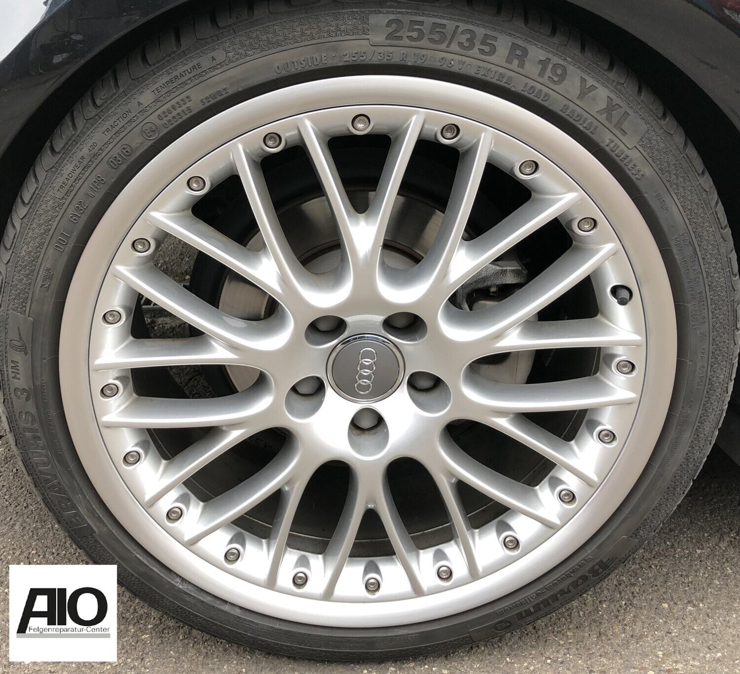 LF1 Original Audi Felge 4F0601025L - Kreuzspeichen BBS mehrteilig Silber - A6 Typ C6 4F Limousine