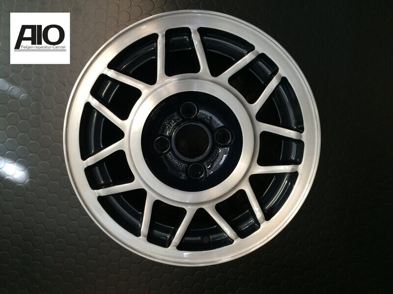 LF1 Original VW Felge 171601025H  – AVUS Snowflake Design 4x100 Blau - Golf 1 Typ 19E von 08/1985 - 07/1986 Golf 2 / Jetta / Scirocco