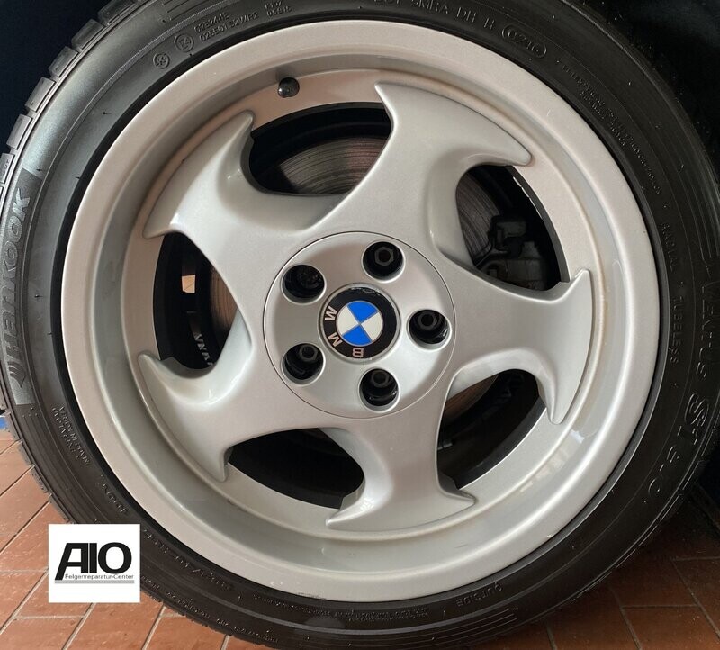 LF1 Original BMW Felge 2227439 - Styling 21 Schaufelradstern Silber HA - 8er Typ E31 von 1989-1999