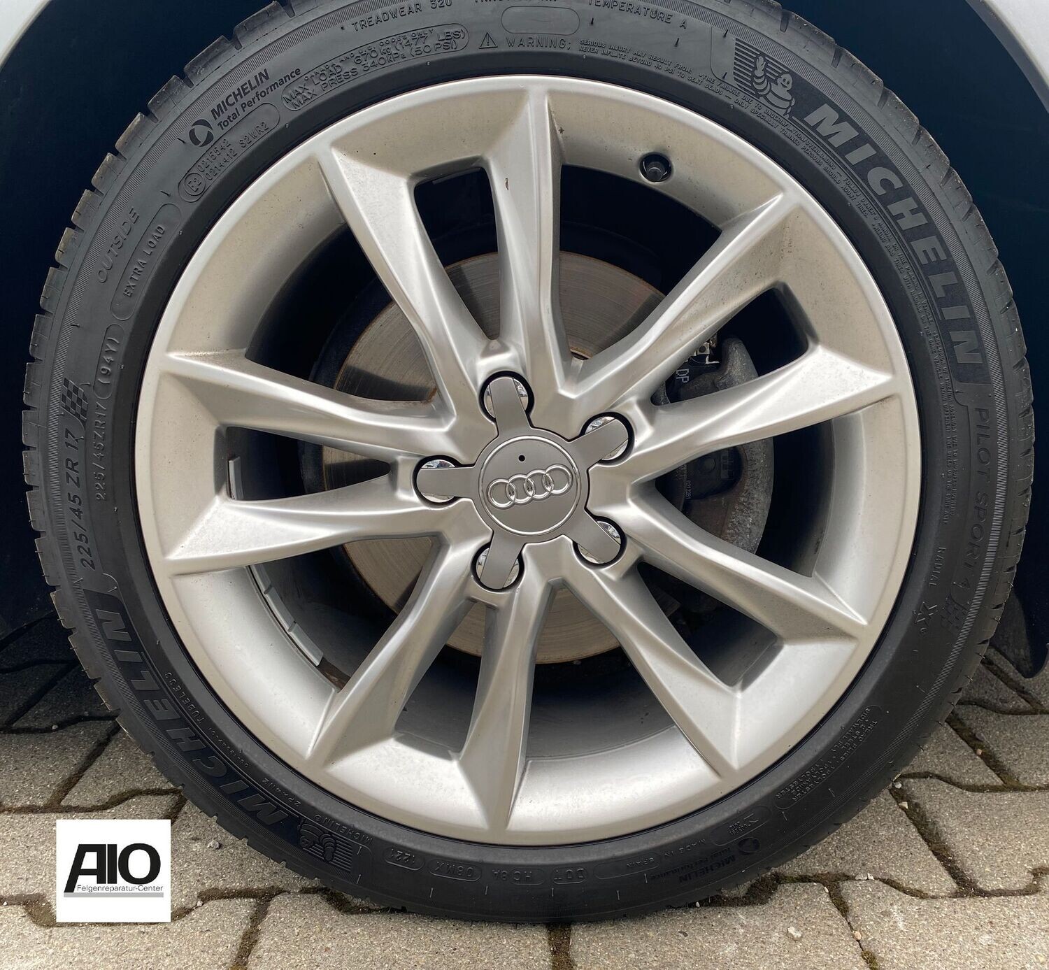 LF1 Original Audi Felge 8V0601025BP - 5 Doppelspeichen Kinetik Design  Silber - A3 Typ 8V Sportback