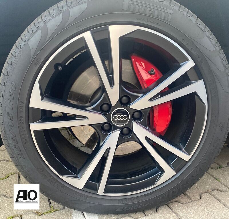 LF1 Original Audi Felge 4M0601025BT - 5-Arm-Falx-Design Schwarz Matt HGG - Q7 Typ 4M / 4MB - SUV