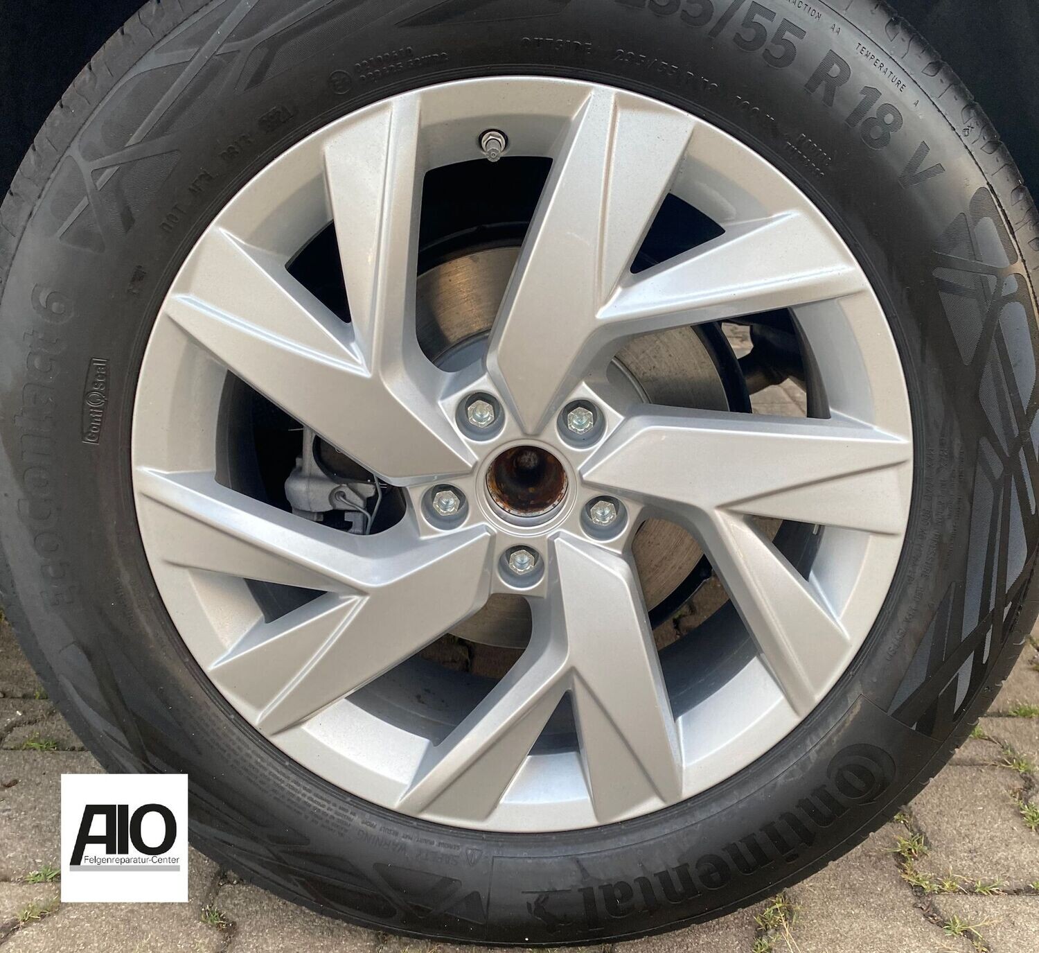 LF1 Original VW Felge 5NA601025AD  – FRANKFURT Design Silber – Tiguan II / Tiguan Allspace