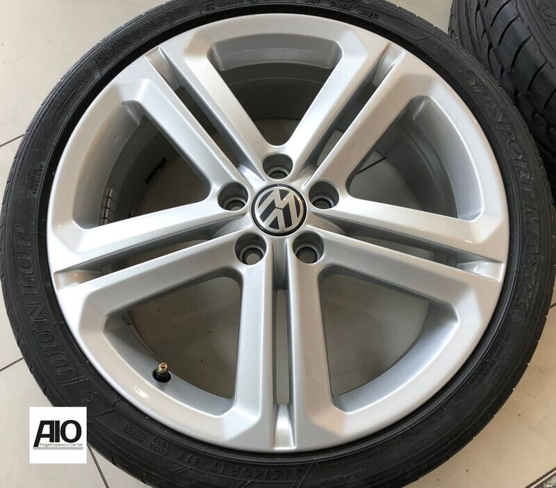 LF1-D Original VW Felge 1K8601025D – Mallory 5-Doppelspeichen-Design Silber – Scirocco 3
