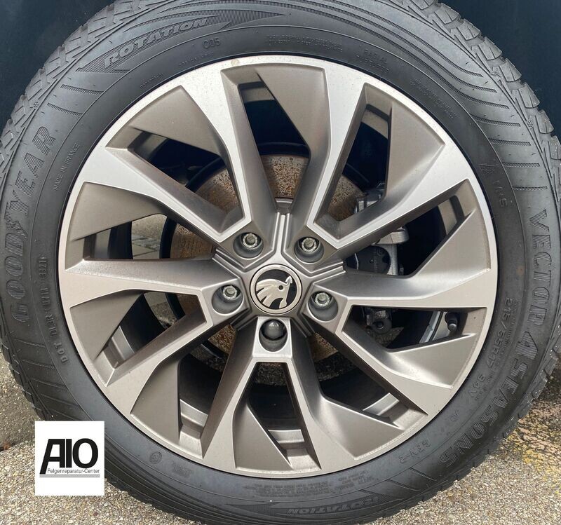 LF1-D Original Skoda Alufelge 57A071497E – Aronia Aero Turbinendesign Grau HGG – Karoq