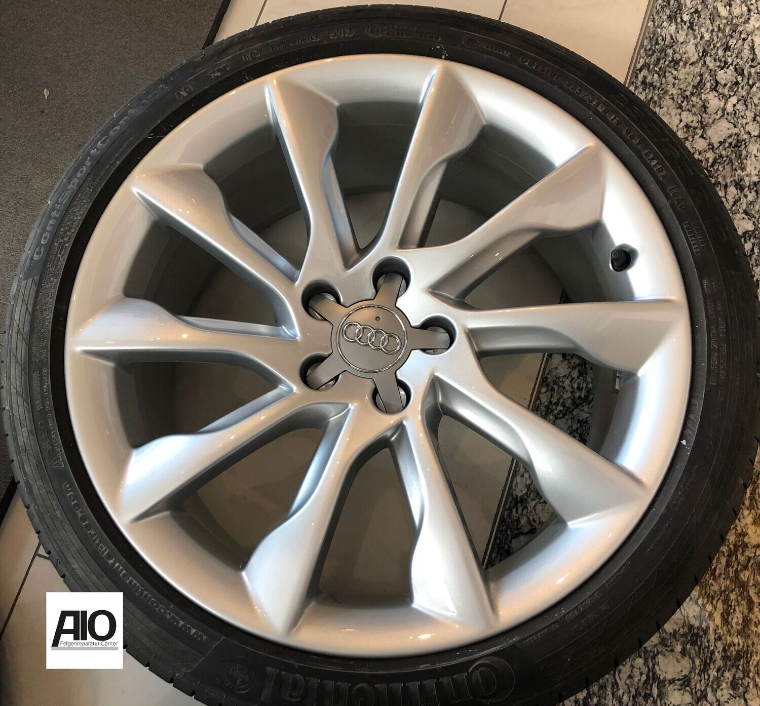 LF1 Original Audi Felge 8T0601025BR - Mehrspeichen Fächer Design Silber - A5 Typ 8T / 8F Sportback Limousine Cabrio