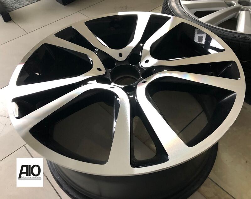LF1-D Original Mercedes Benz Felge A2074011902 – 5-Doppelspeichen-Rad Schwarz HGG VA – E-Klasse W212 / S212