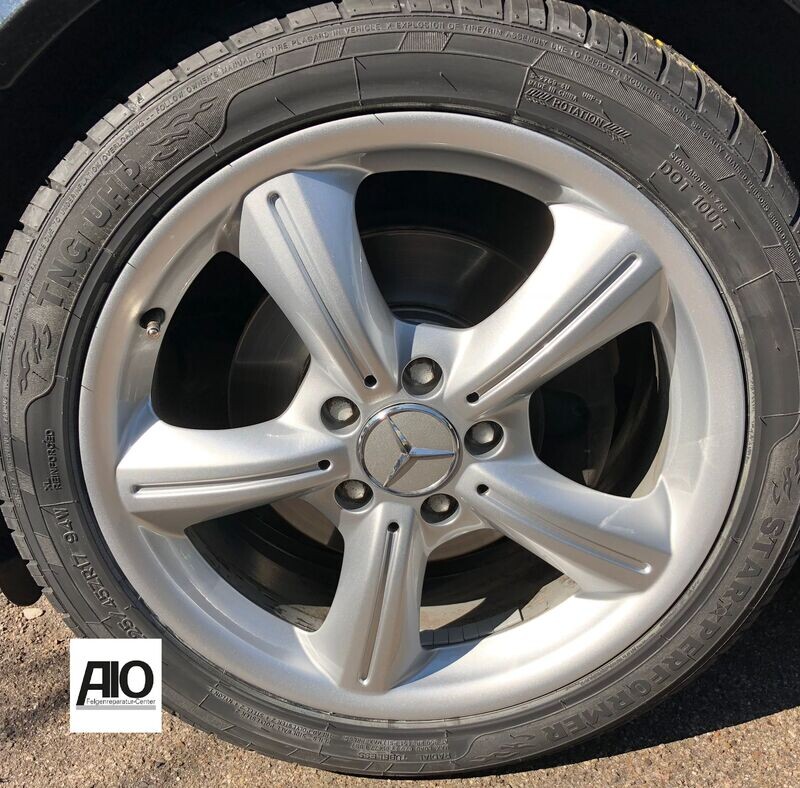 LF1 Original Mercedes Benz Felge A1714011302 – 5-Speiche Silber –SLK-Klasse R171 /  CLK-Klasse  C209/A209