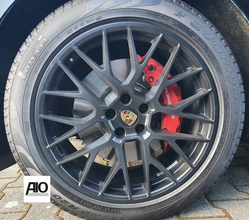 LF1 Original Porsche Felge 95B601025BF 
 - RS Spyder Y-Speiche Schwarz Matt VA - Macan Typ 95B ab 2013-