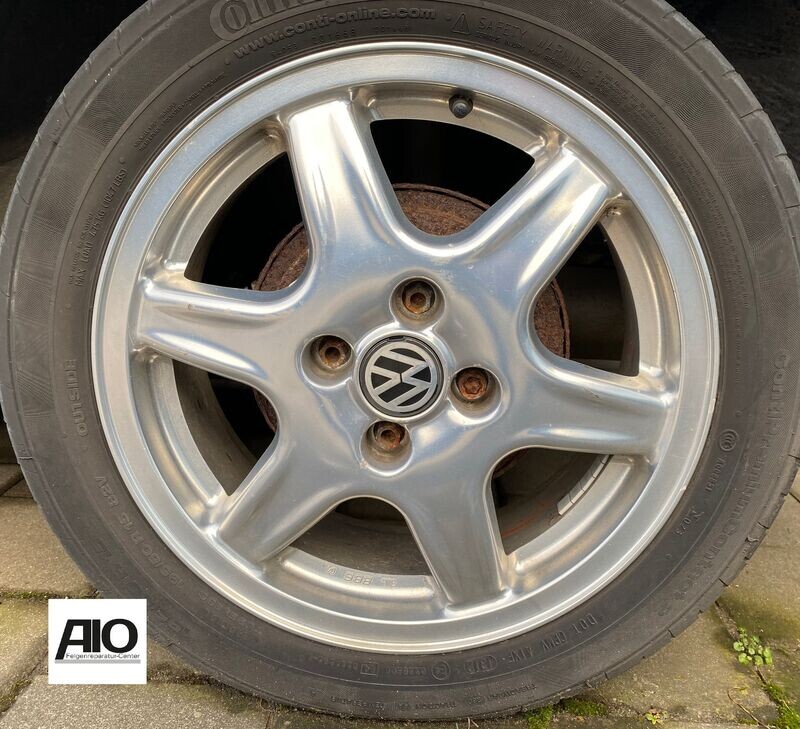 LF1 Original VW Felge 1H0601025AE – 6 Speichen Design Silber – Golf 3, Vento, Polo 3