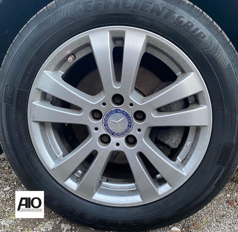 LF1-D Original Mercedes Benz Felge A2044010402 – 5-Doppelspeichen-Design Silber – C-Klasse W204/S204
