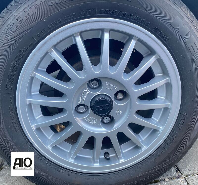 LF1 Original Audi Felge 853601025A  - 16-Speichen Design Silber - Audi 80/90 Typ 81/85/89/100 Typ44  4x108