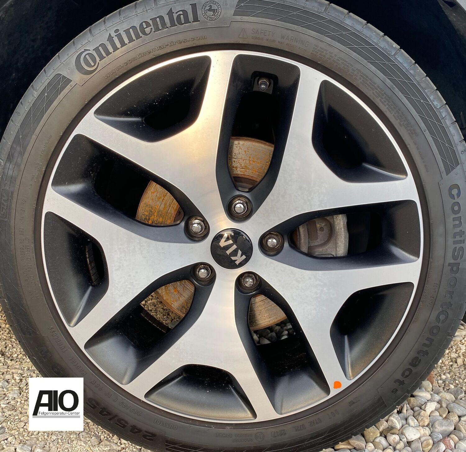 LF1 + LACK Original KIA Felge 52910-F1500 - Sternspeiche Schwarz HGG Matt - Sportage Typ QL